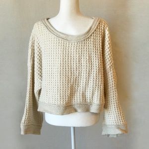 Free People Knitted Cream Sweater